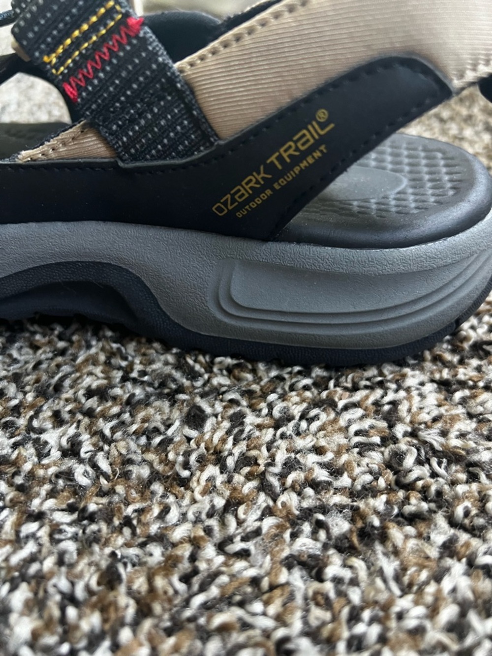 Ozark Trail Black and Tan Men's Outdoor Sport Sandals - Picture 6 of 6